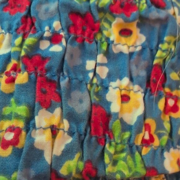 Vintage Girls‎ Basic Edition Floral Print Smocked Cropped Summer Top 6X - Picture 5 of 5